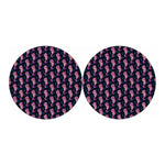 Purple Seahorse Pattern Print Car Coasters