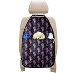 Purple Seahorse Pattern Print Car Seat Organizers