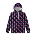 Purple Seahorse Pattern Print Pullover Hoodie