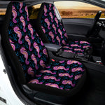 Purple Seahorse Pattern Print Universal Fit Car Seat Covers