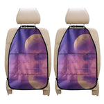 Purple Sky And Full Moon Print Car Seat Organizers