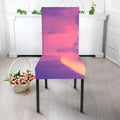 Purple Sky And Full Moon Print Dining Chair Slipcover