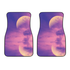 Purple Sky And Full Moon Print Front Car Floor Mats