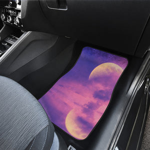 Purple Sky And Full Moon Print Front Car Floor Mats