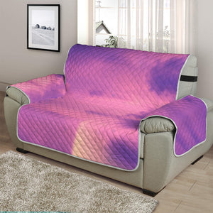 Purple Sky And Full Moon Print Half Sofa Protector