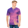 Purple Sky And Full Moon Print Men's T-Shirt