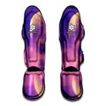 Purple Sky And Full Moon Print Muay Thai Shin Guards