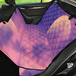 Purple Sky And Full Moon Print Pet Car Back Seat Cover