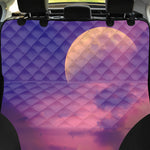 Purple Sky And Full Moon Print Pet Car Back Seat Cover