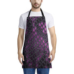 Purple Snakeskin Print Apron