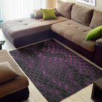 Purple Snakeskin Print Area Rug