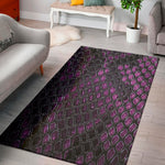 Purple Snakeskin Print Area Rug