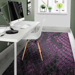 Purple Snakeskin Print Area Rug