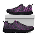 Purple Snakeskin Print Black Running Shoes