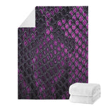 Purple Snakeskin Print Blanket