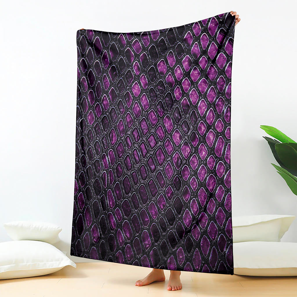 Purple Snakeskin Print Blanket