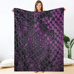 Purple Snakeskin Print Blanket