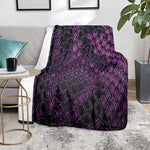 Purple Snakeskin Print Blanket
