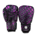 Purple Snakeskin Print Boxing Gloves