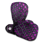 Purple Snakeskin Print Boxing Gloves