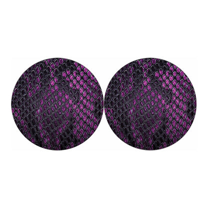 Purple Snakeskin Print Car Coasters