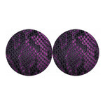 Purple Snakeskin Print Car Coasters