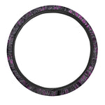 Purple Snakeskin Print Car Steering Wheel Cover