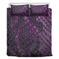 Purple Snakeskin Print Duvet Cover Bedding Set