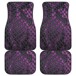 Purple Snakeskin Print Front and Back Car Floor Mats