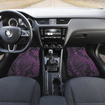 Purple Snakeskin Print Front and Back Car Floor Mats