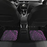 Purple Snakeskin Print Front and Back Car Floor Mats