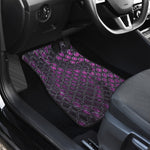 Purple Snakeskin Print Front and Back Car Floor Mats