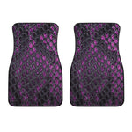 Purple Snakeskin Print Front Car Floor Mats
