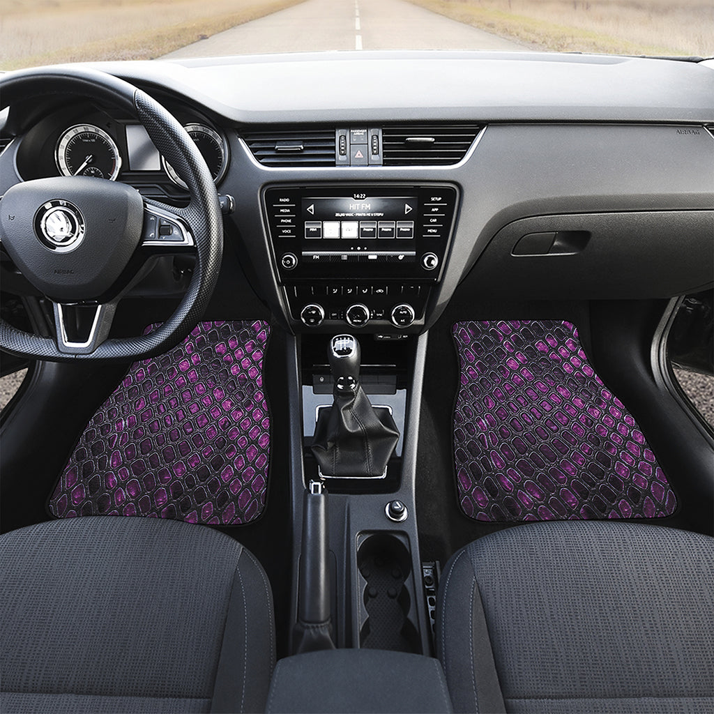Purple Snakeskin Print Front Car Floor Mats