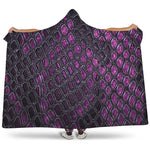 Purple Snakeskin Print Hooded Blanket