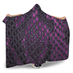 Purple Snakeskin Print Hooded Blanket