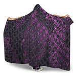 Purple Snakeskin Print Hooded Blanket