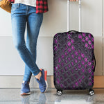 Purple Snakeskin Print Luggage Cover