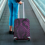 Purple Snakeskin Print Luggage Cover