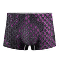 Purple Snakeskin Print Men's Boxer Briefs