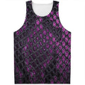 Purple Snakeskin Print Men's Tank Top
