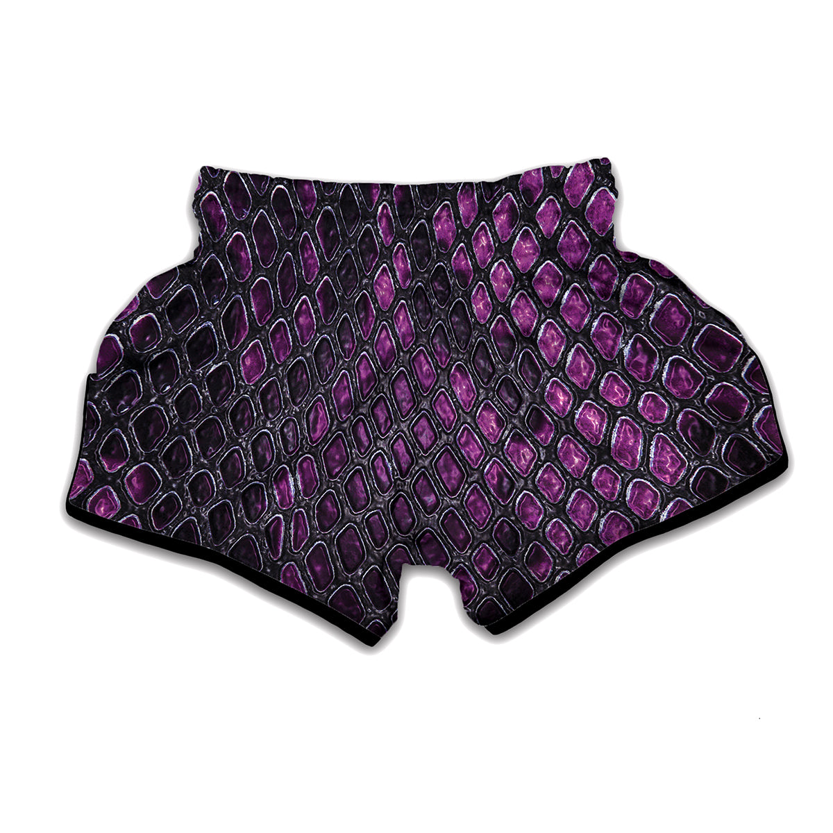 Purple Snakeskin Print Muay Thai Boxing Shorts