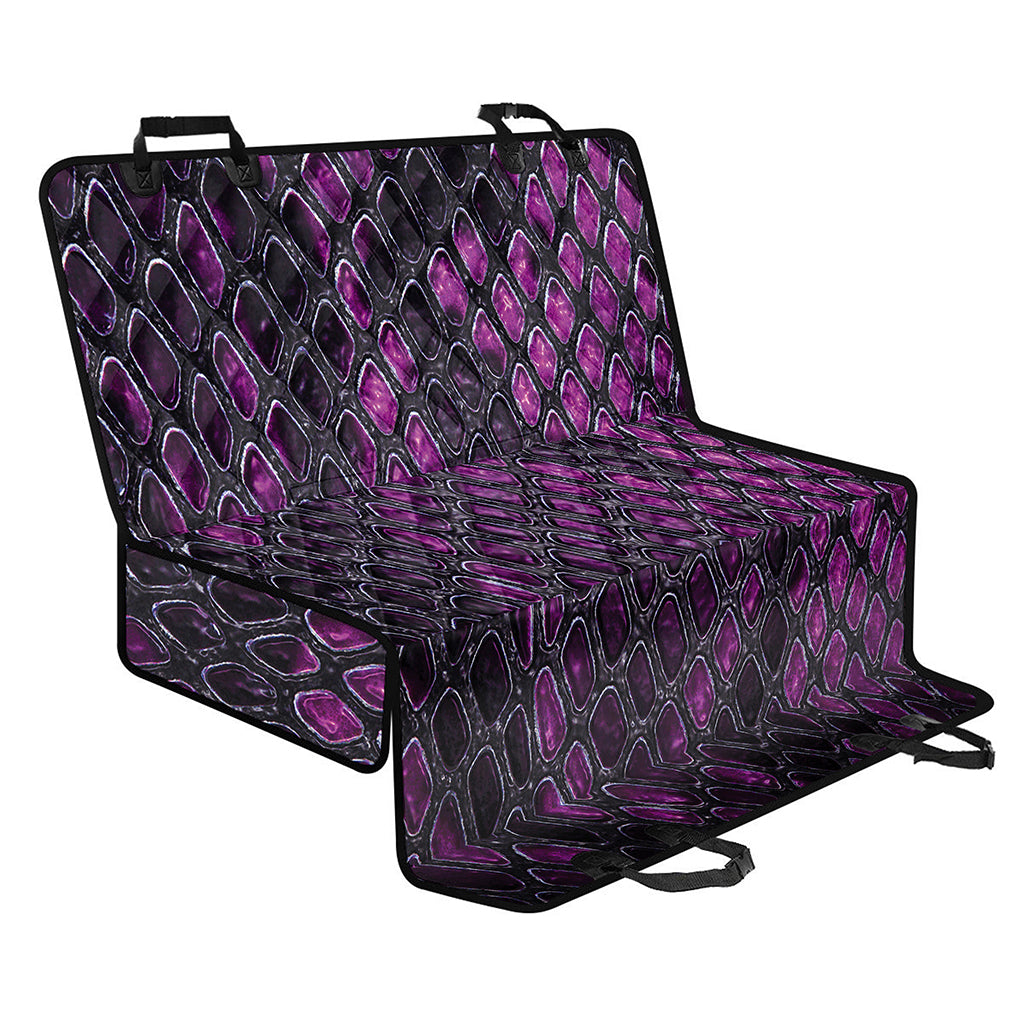 Purple Snakeskin Print Pet Car Back Seat Cover