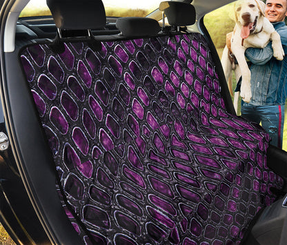 Purple Snakeskin Print Pet Car Back Seat Cover