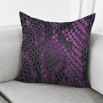 Purple Snakeskin Print Pillow Cover