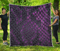 Purple Snakeskin Print Quilt