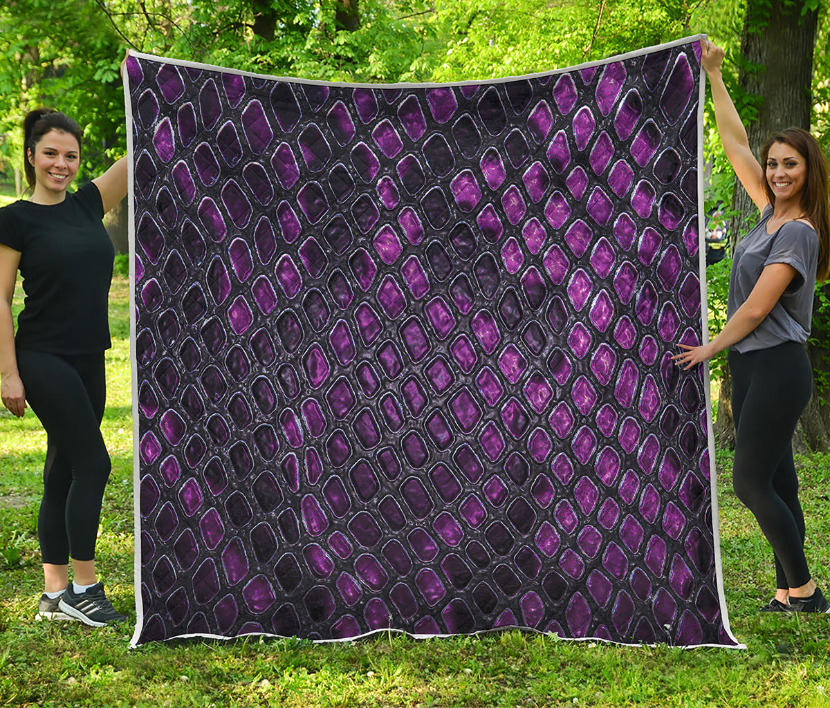 Purple Snakeskin Print Quilt