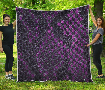 Purple Snakeskin Print Quilt