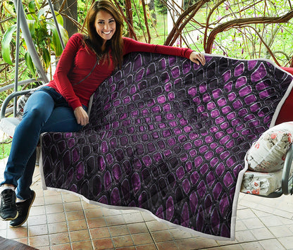 Purple Snakeskin Print Quilt