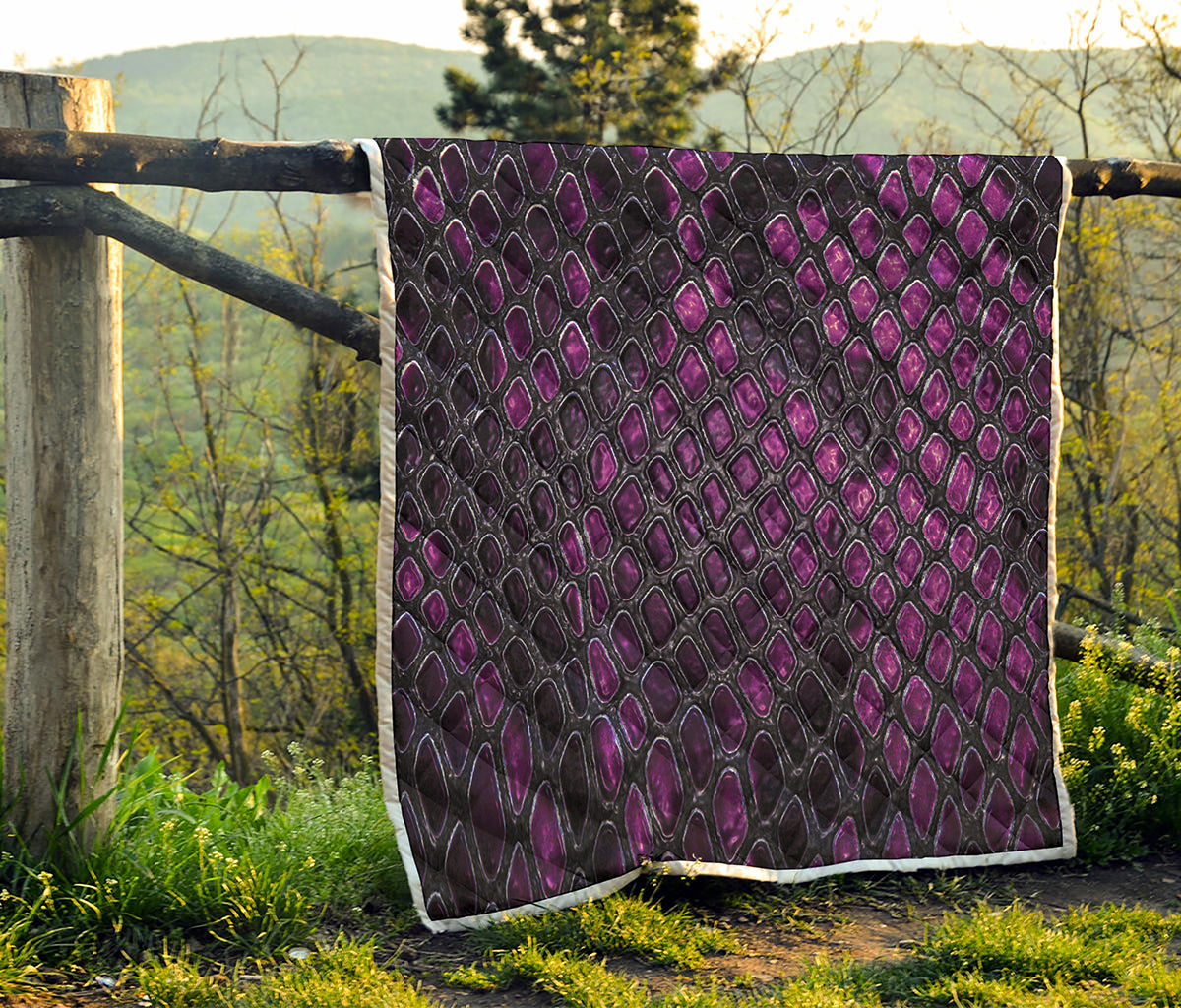 Purple Snakeskin Print Quilt